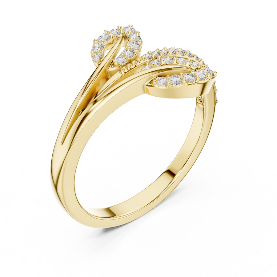 Valerienne Flowing Leaf Diamond Ring