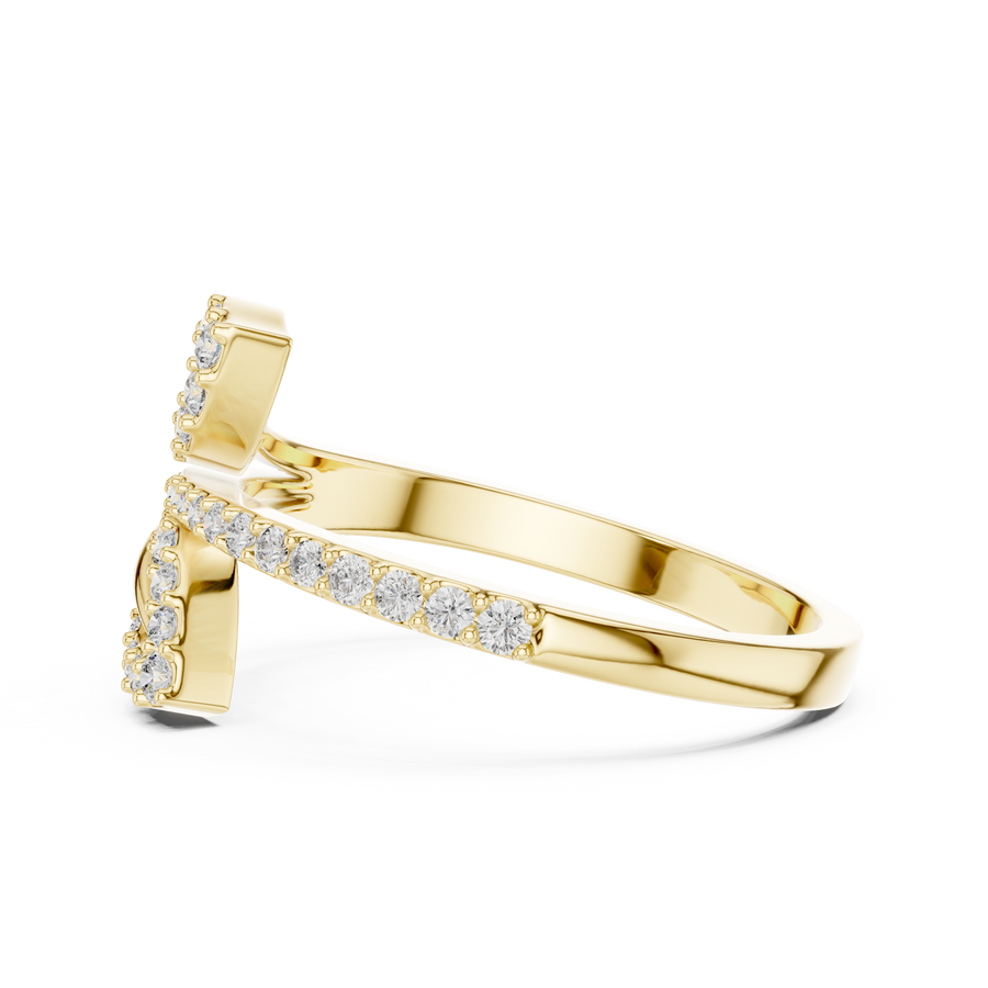 Valerienne Flowing Leaf Diamond Ring