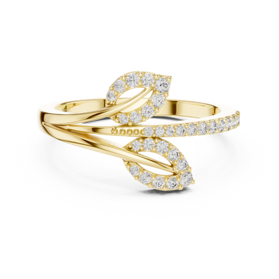 Valerienne Flowing Leaf Diamond Ring