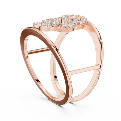 Celestrienne Twin Frame Diamond Ring