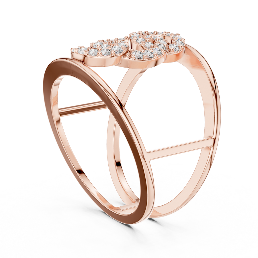 Celestrienne Twin Frame Diamond Ring