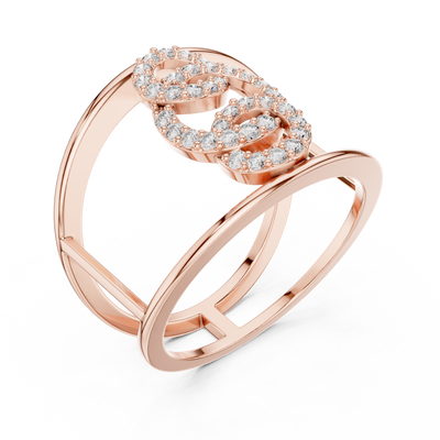 Celestrienne Twin Frame Diamond Ring