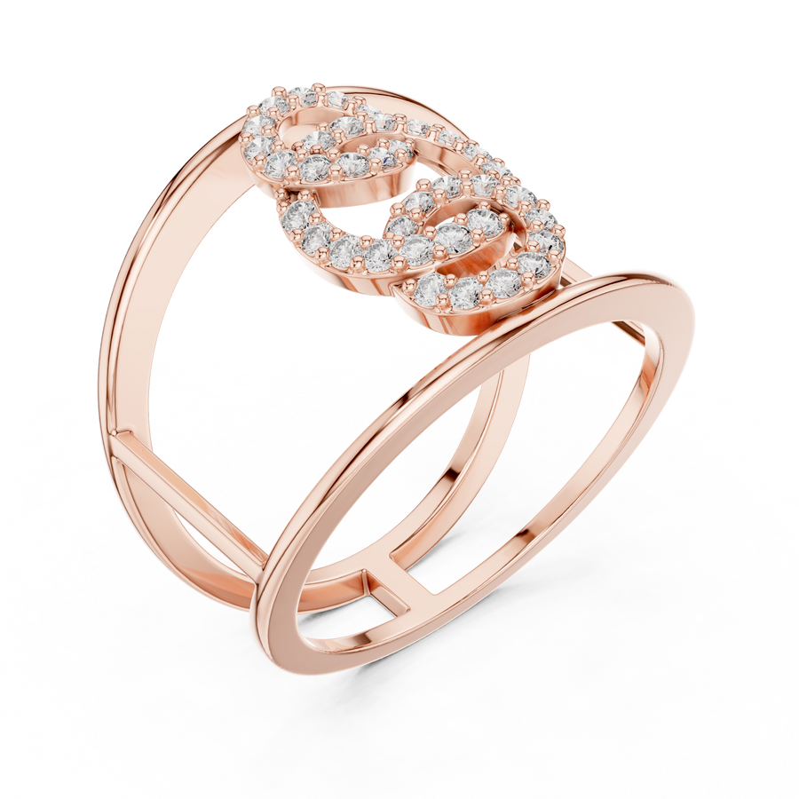 Celestrienne Twin Frame Diamond Ring