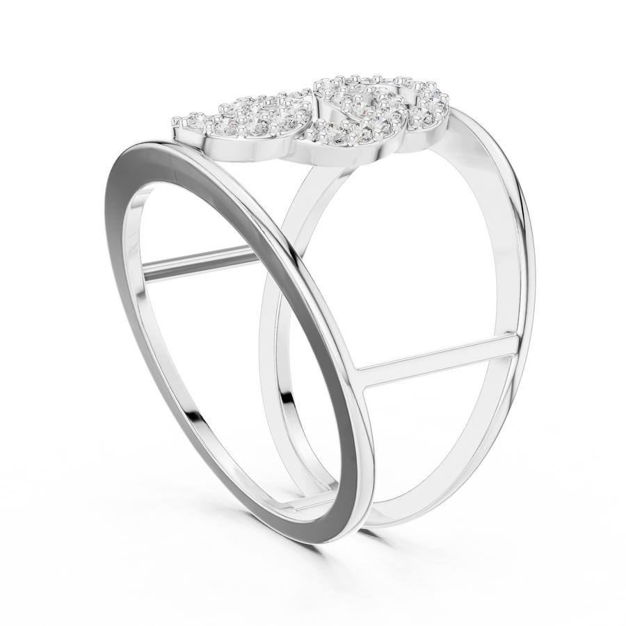 Celestrienne Twin Frame Diamond Ring