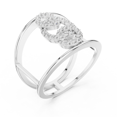 Celestrienne Twin Frame Diamond Ring