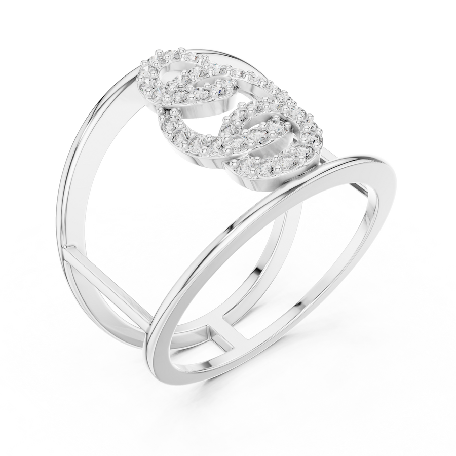 Celestrienne Twin Frame Diamond Ring