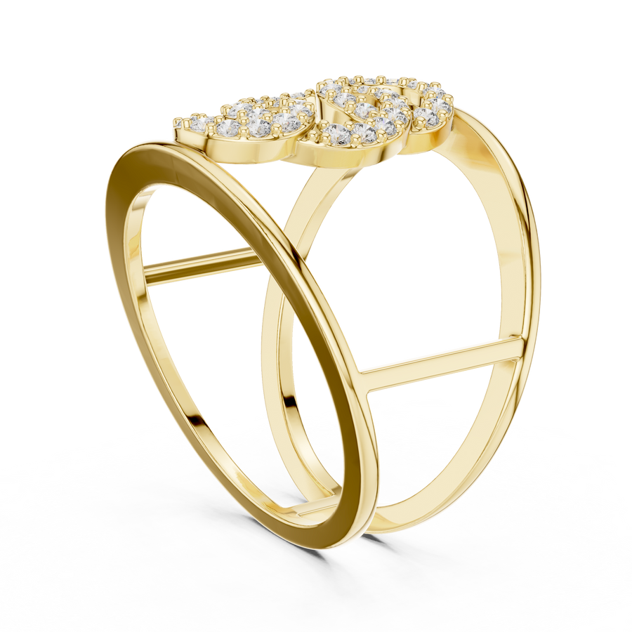 Celestrienne Twin Frame Diamond Ring