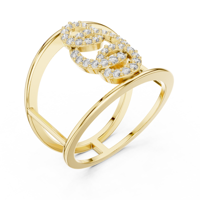 Celestrienne Twin Frame Diamond Ring