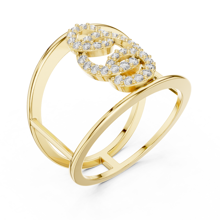 Celestrienne Twin Frame Diamond Ring