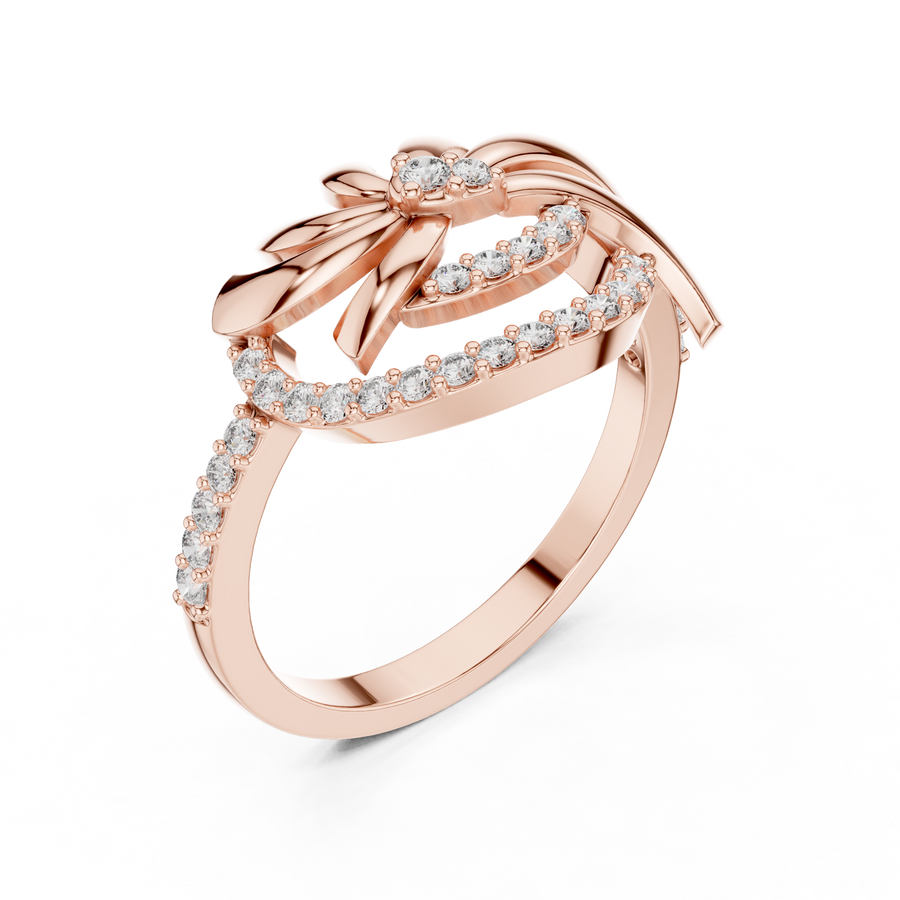 Celestienne Floral Swirl Diamond Ring