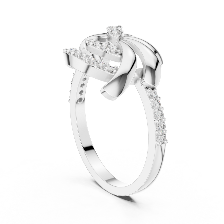 Celestienne Floral Swirl Diamond Ring