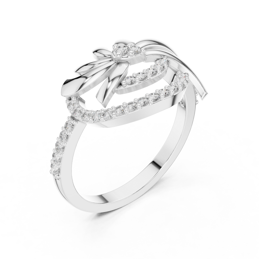 Celestienne Floral Swirl Diamond Ring