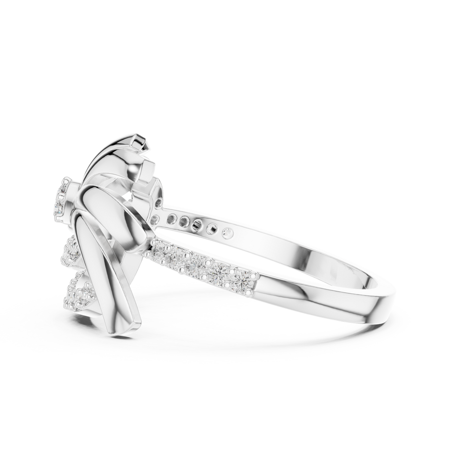 Celestienne Floral Swirl Diamond Ring