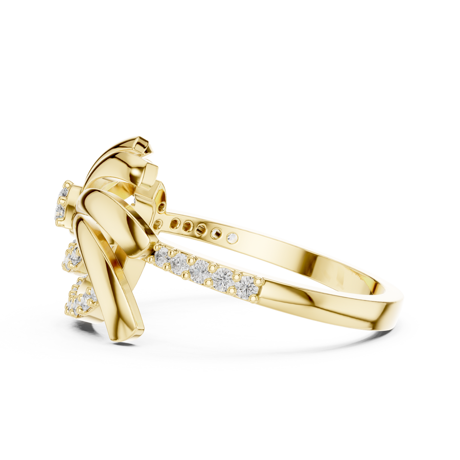 Celestienne Floral Swirl Diamond Ring