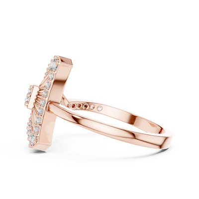 Valerienne Triangular Pavé Diamond Ring