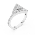 Valerienne Triangular Pavé Diamond Ring