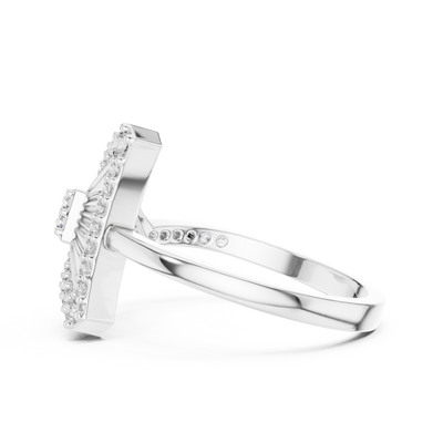 Valerienne Triangular Pavé Diamond Ring