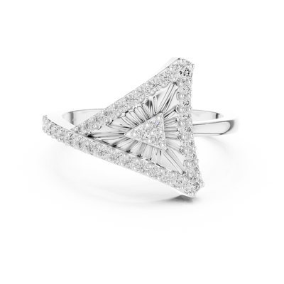 Valerienne Triangular Pavé Diamond Ring