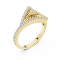 Valerienne Triangular Pavé Diamond Ring