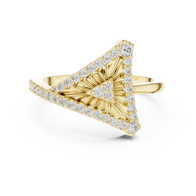 Valerienne Triangular Pavé Diamond Ring