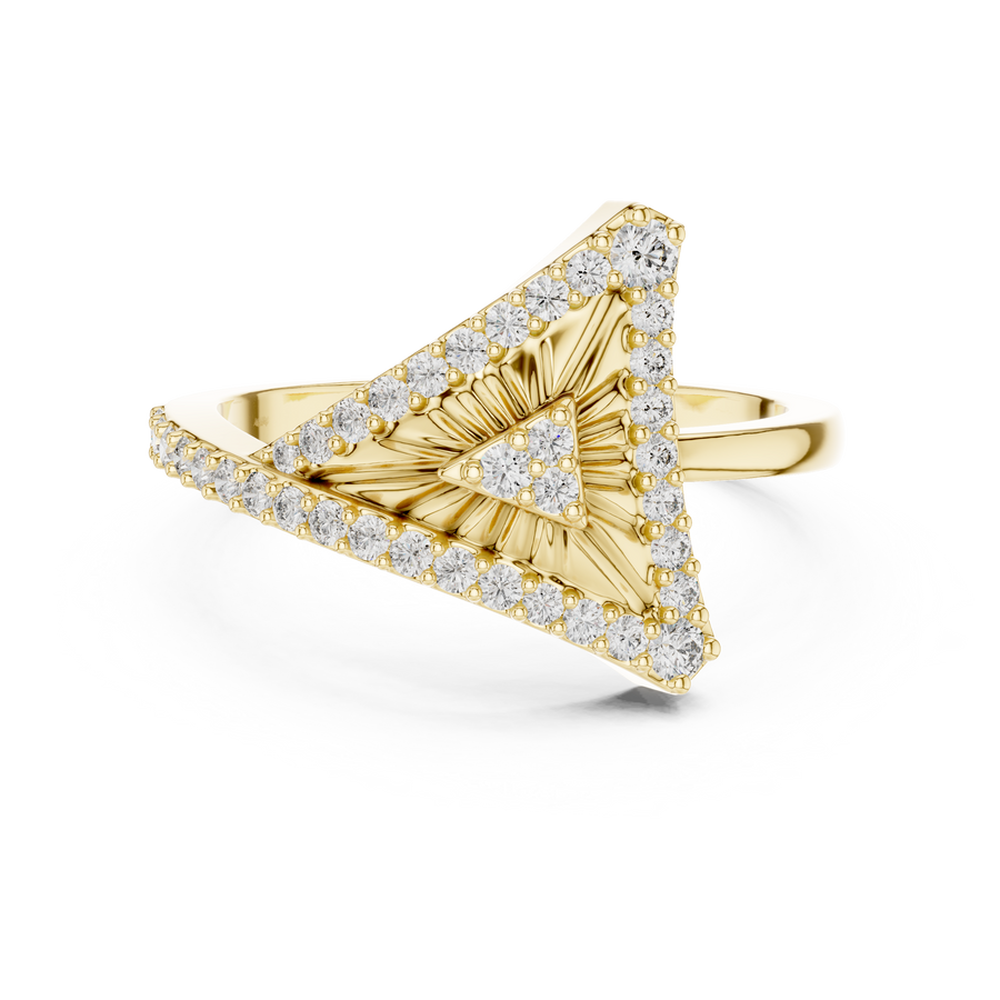 Valerienne Triangular Pavé Diamond Ring
