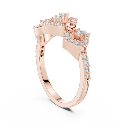 Seravienne Geometric Cluster Diamond Ring