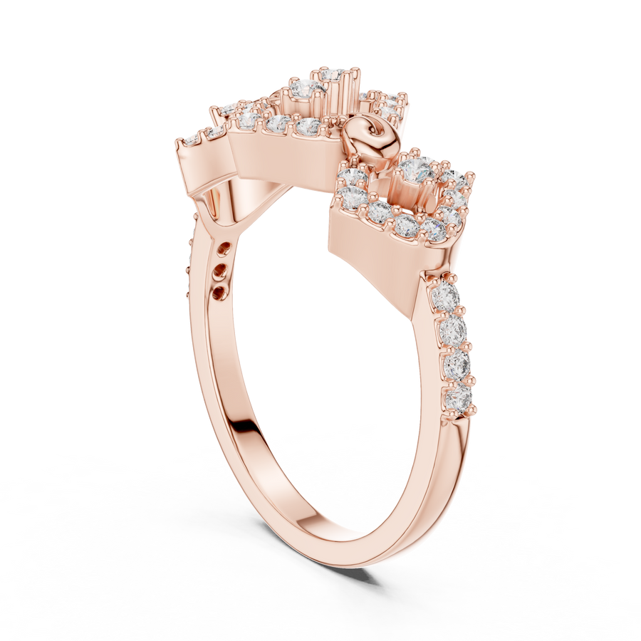 Seravienne Geometric Cluster Diamond Ring