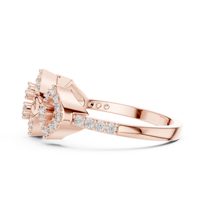 Seravienne Geometric Cluster Diamond Ring