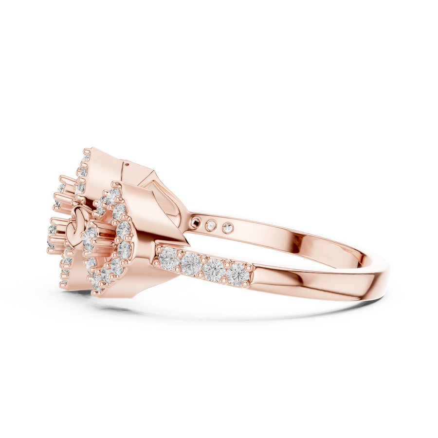 Seravienne Geometric Cluster Diamond Ring