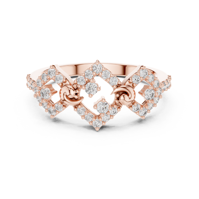 Seravienne Geometric Cluster Diamond Ring