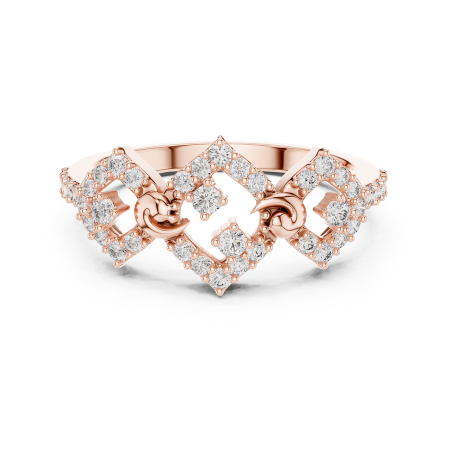 Seravienne Geometric Cluster Diamond Ring
