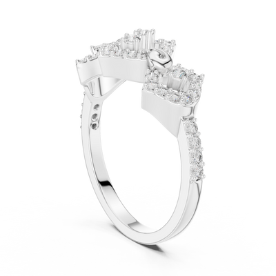Seravienne Geometric Cluster Diamond Ring
