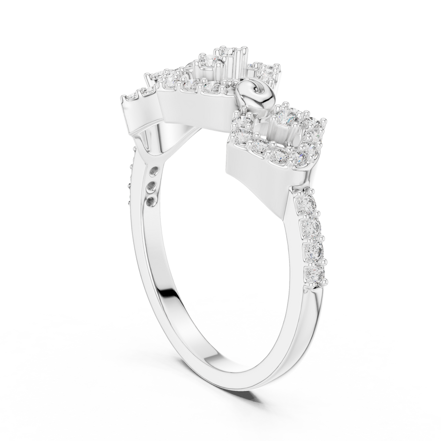 Seravienne Geometric Cluster Diamond Ring
