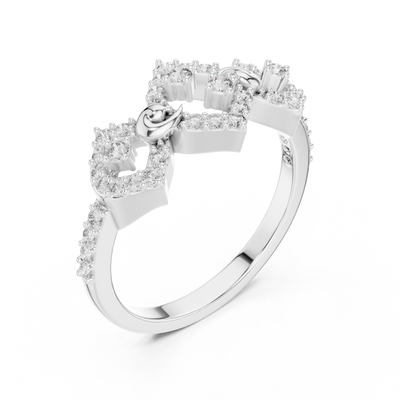 Seravienne Geometric Cluster Diamond Ring