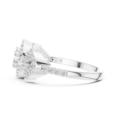 Seravienne Geometric Cluster Diamond Ring