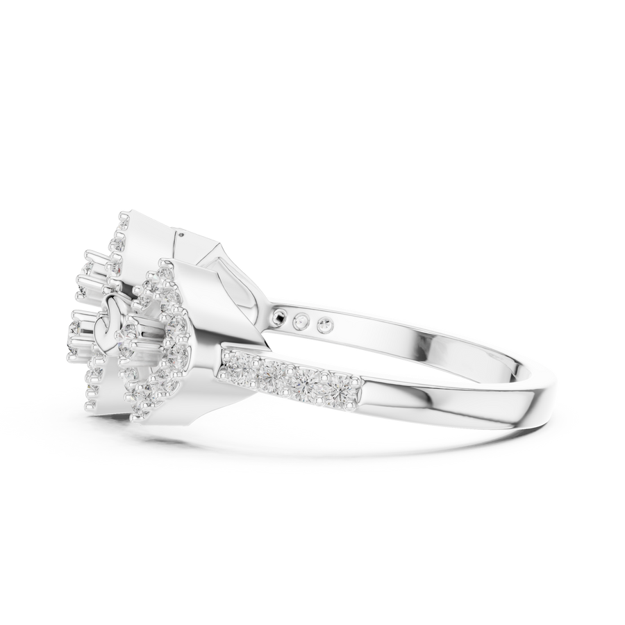 Seravienne Geometric Cluster Diamond Ring