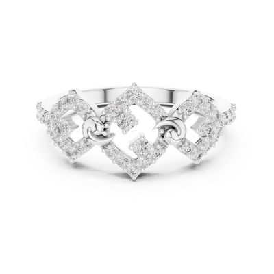 Seravienne Geometric Cluster Diamond Ring