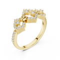 Seravienne Geometric Cluster Diamond Ring