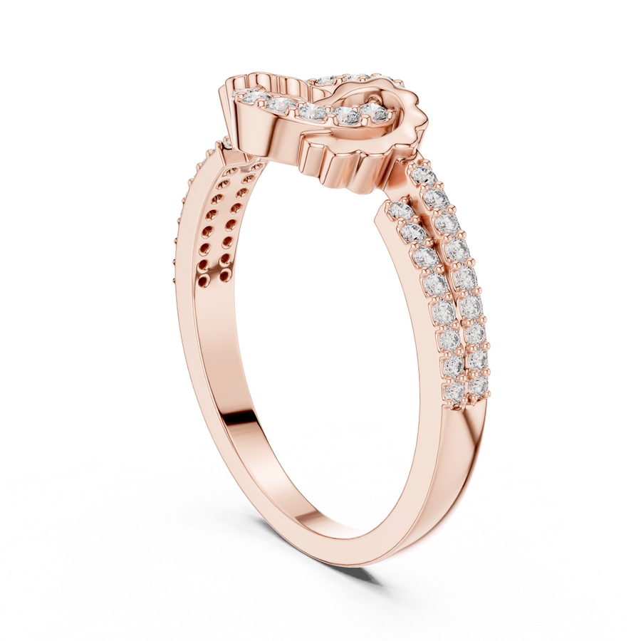 Lunavienne Triple Halo Diamond Ring