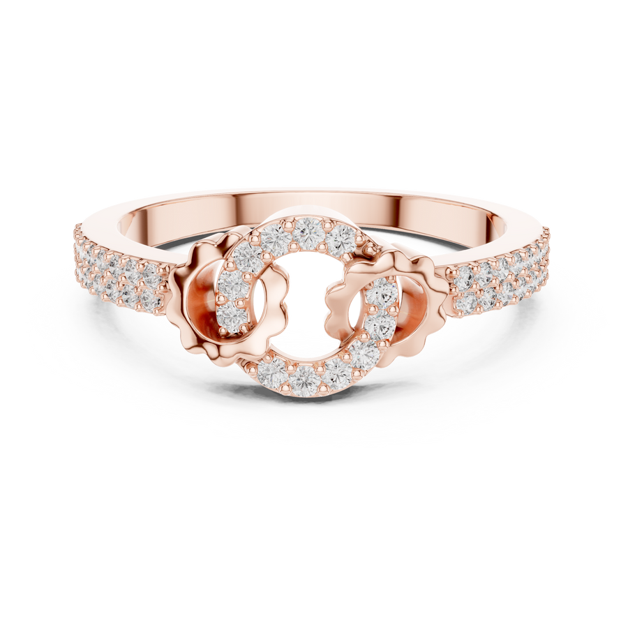 Lunavienne Triple Halo Diamond Ring