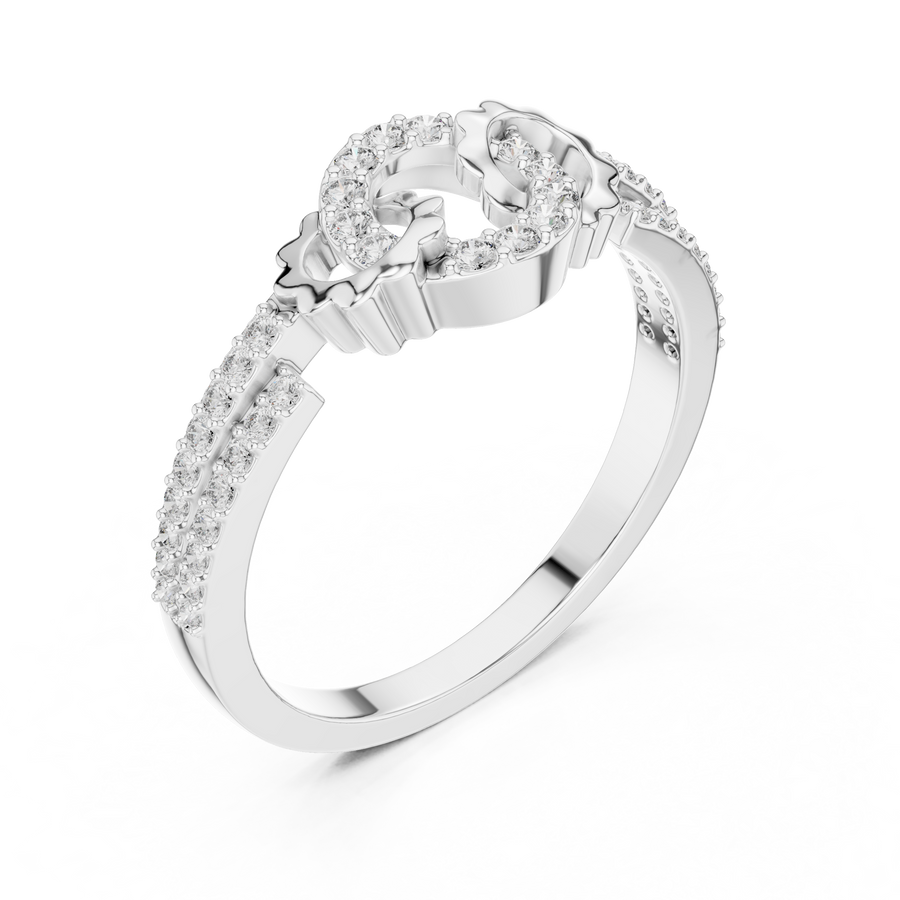 Lunavienne Triple Halo Diamond Ring