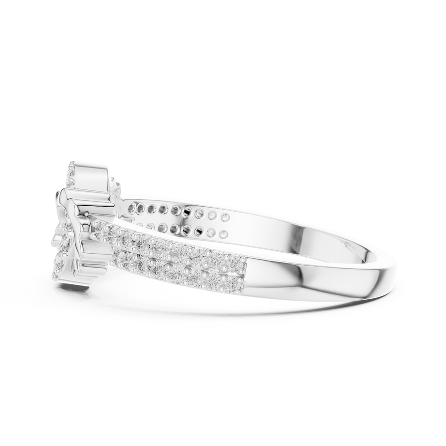 Lunavienne Triple Halo Diamond Ring