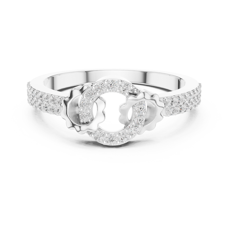 Lunavienne Triple Halo Diamond Ring