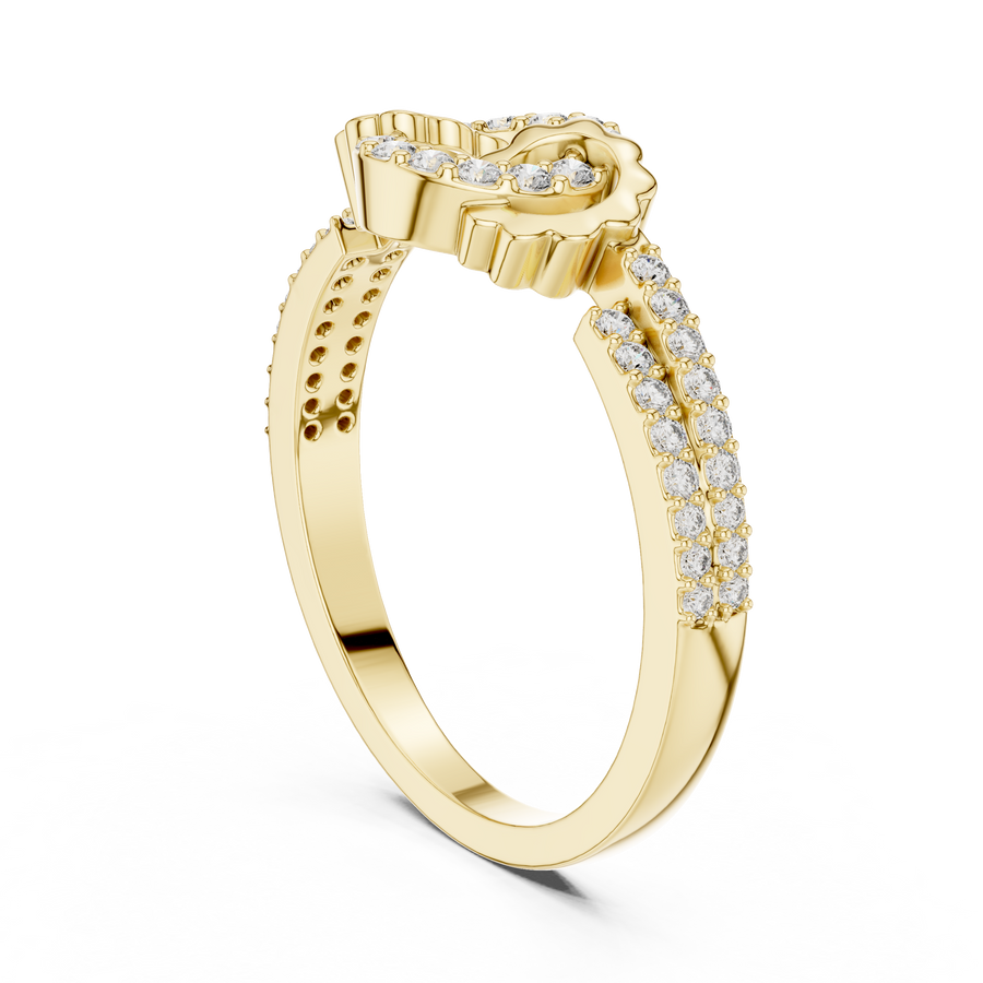 Lunavienne Triple Halo Diamond Ring