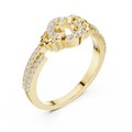 Lunavienne Triple Halo Diamond Ring