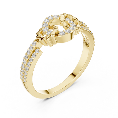 Lunavienne Triple Halo Diamond Ring