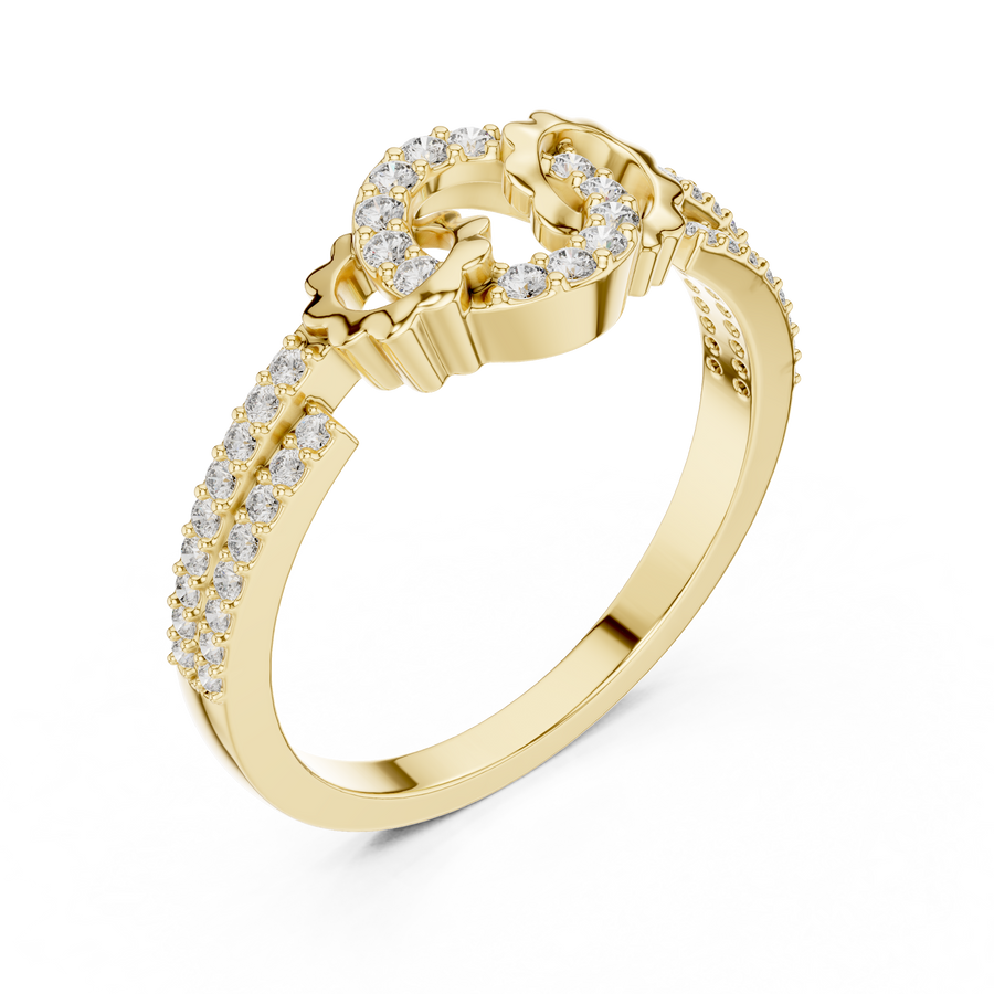 Lunavienne Triple Halo Diamond Ring