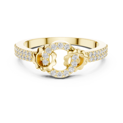Lunavienne Triple Halo Diamond Ring