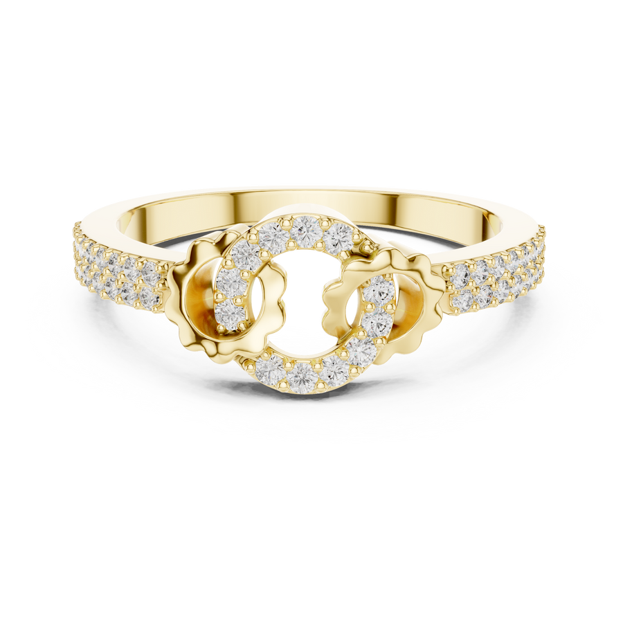 Lunavienne Triple Halo Diamond Ring