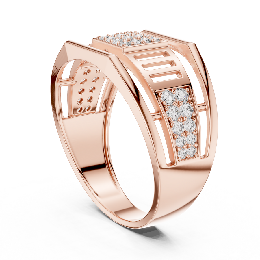 Elarienne Openwork Pavé Round Diamond Ring
